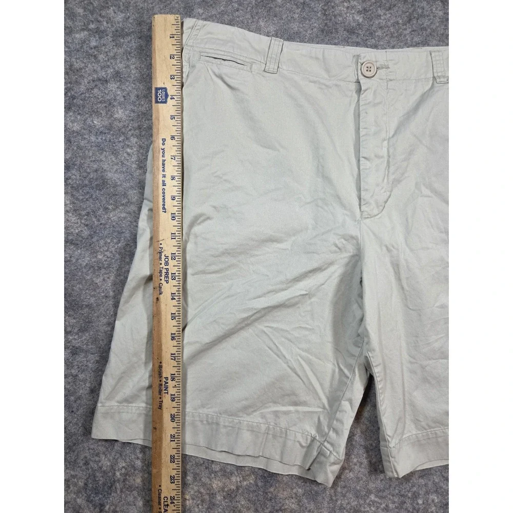 Lacoste Mens Chino Shorts Size 50 Stone Beige Cotton Twill Flat Front Casual